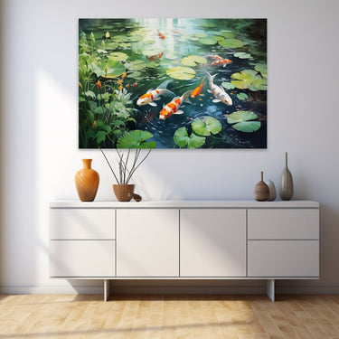 Koi Fish Pond Painting